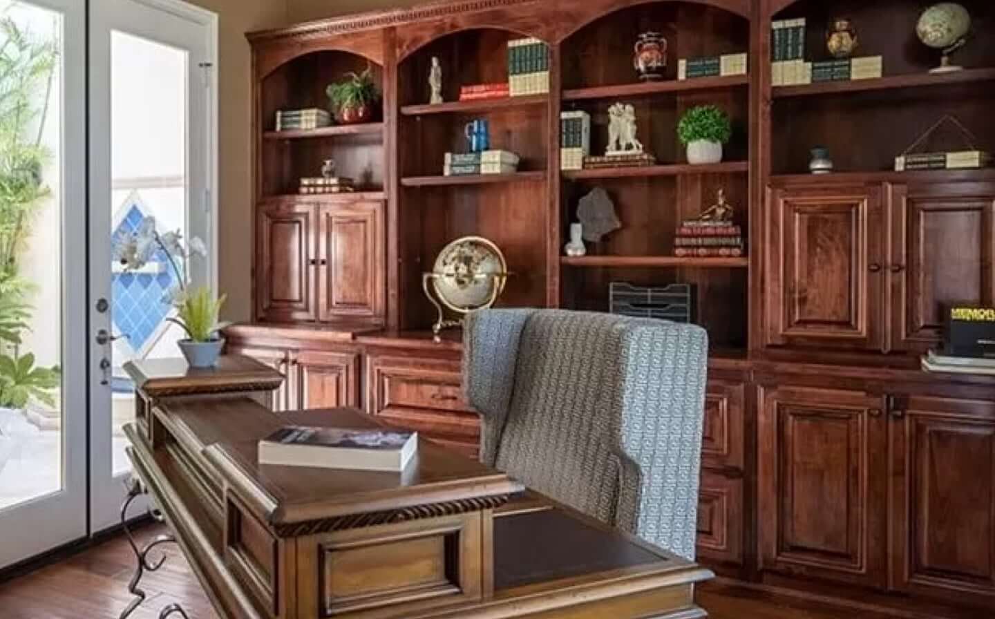 Home Library Interior Design Bungalow Bluejay